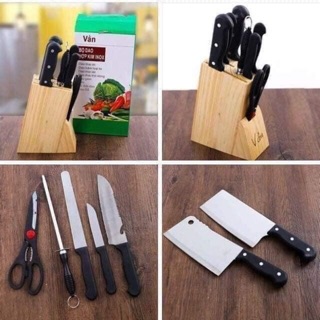 Bộ dao 7 món hợp kim inox