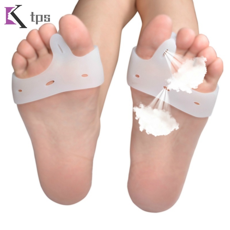 Set 2 miếng silicone tách ngón chân cái giảm đau TPS