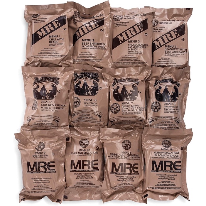 MRE Mỹ - Đồ ăn trong quân đội của lính Mỹ ( Menu 1-24 )