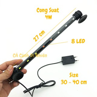 Đèn LED size 30 - 40 cm để dưới nước T4-30LED nhiều màu cho hồ cá bể cá cảnh