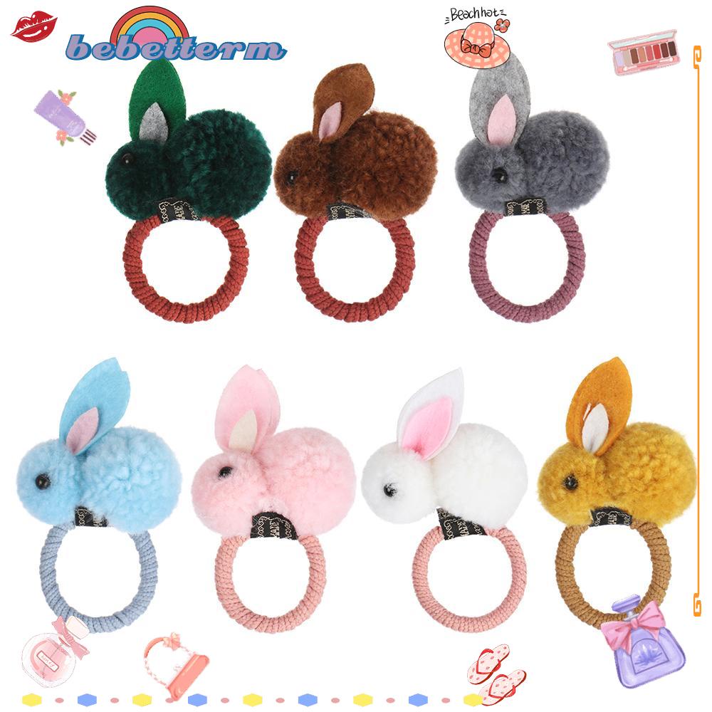 Dây Cột Tóc Tai Thỏ Nhiều Màu Sắc Dễ Thương Cho Bé Gái