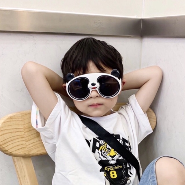 Mắt kính trẻ em hình gấu trúc Panda dễ thương cho bé chất liệu nhựa dẻo chống tia UV - TiNa’s House