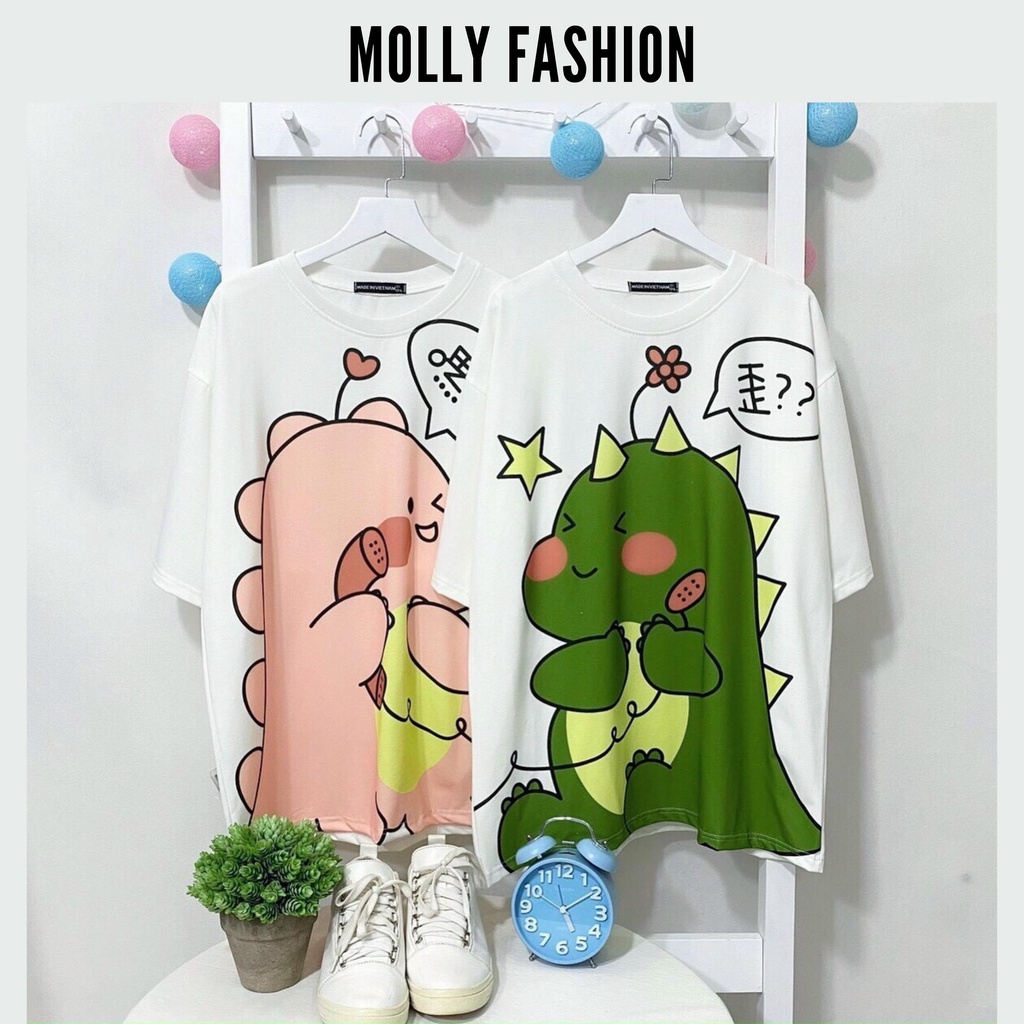 Áo thun tay lỡ ❤️ Áo phông Unisex Klong Bự form rộng Freesize dành cho nam nữ Molly Fashion