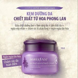 Kem dưỡng da chiết xuất từ hoa lan tuyết Jeju Hàn Quốc - INNISFREE ORCHID ENRICHED CREAM