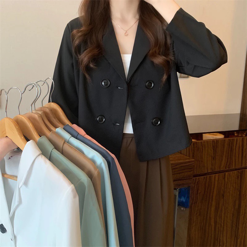 Áo Blazer Mỏng Dáng Cộc Mùa Thu Và Mùa Xuân Cho Nữ, Chất Liệu Vải Mango Loại 1, Bảng Màu Đẹp, V09- Kilafashions.vn