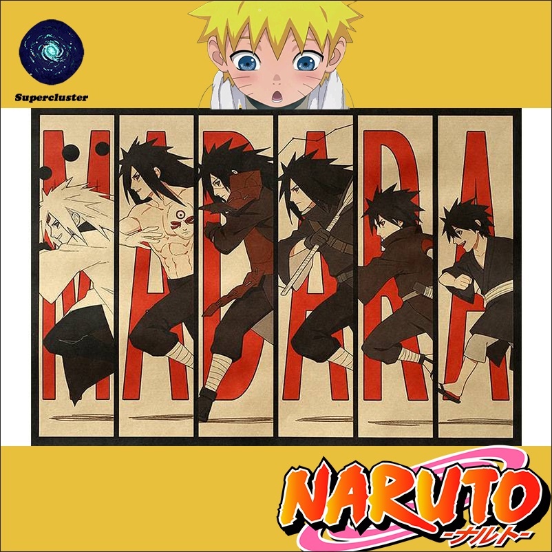Tấm áp phích họa tiết phim hoạt hình Naruto 50.5x35cm