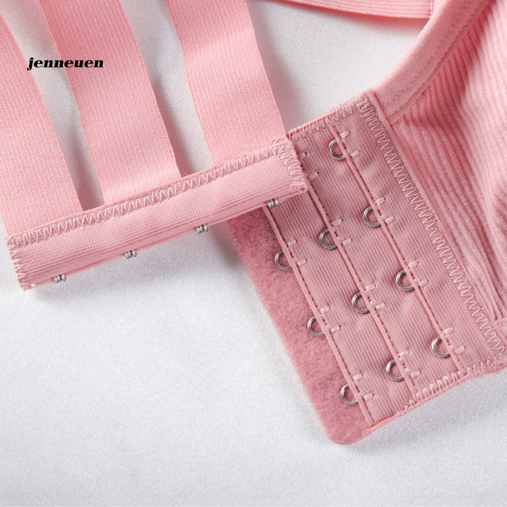 Áo Bra Thể Thao Không Dây Màu Trơn Có Đệm Mút Gợi Cảm Cho Nữ