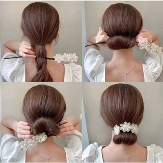 Thanh búi tóc, dây búi tóc hình hoa thanh lịch cho nữ