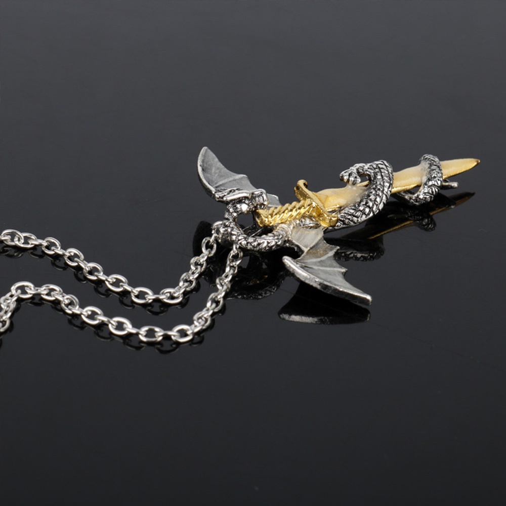 Vòng cổ Hợp Kim Màu Vàng/Bạc Hình Thanh Kiếm Pterosaur Âu Mỹ Thời Trang Unisex
