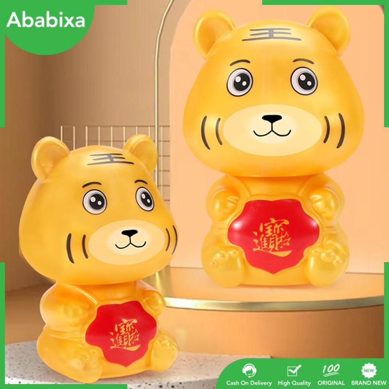 [Ababixa] Ống Heo Tiết Kiệm Tiền Xu Hình Hổ Bằng Nhựa Để Bàn Giường Ngủ