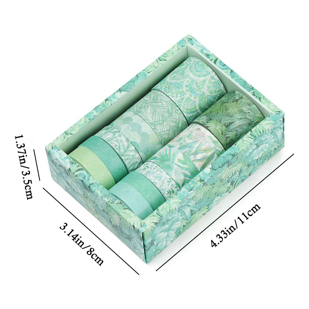 PISTA Cuộn Băng Keo Washi In Họa Tiết Hoa Lá Nhiều Màu Sắc Trang Trí Sổ Tay Nhật Ký