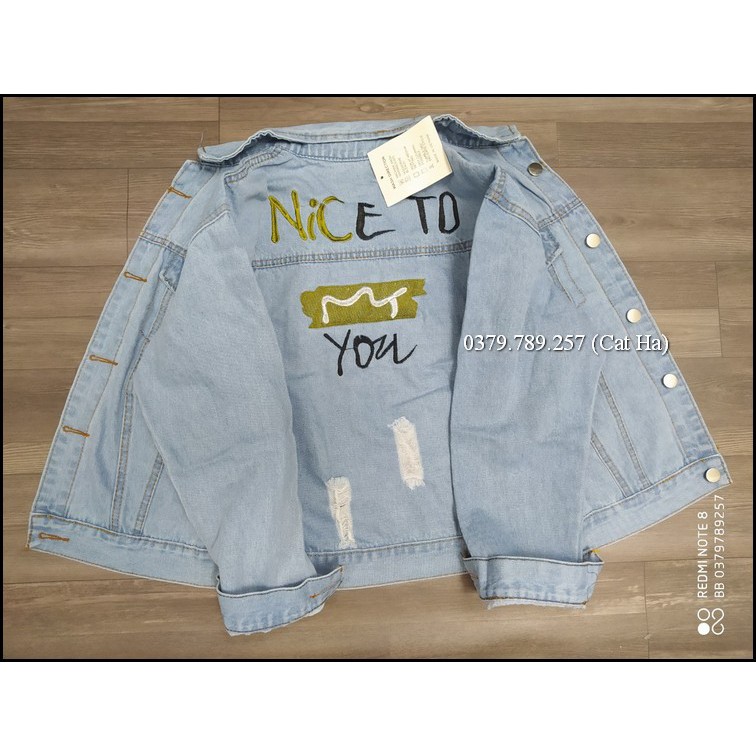 Áo khoác jean nữ BB cao cấp form dưới 58Kg Nice To You BB79