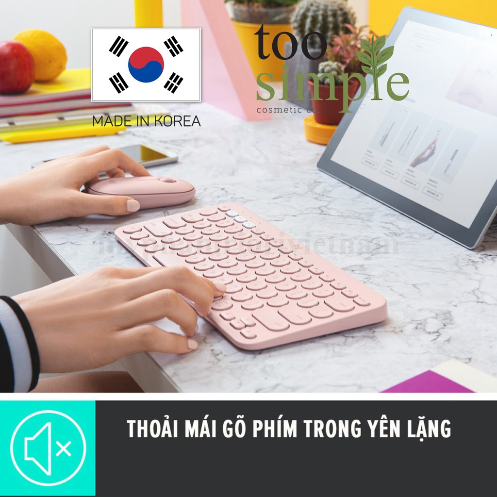 Bàn phím Bluetooth Logitech K380 Multi-Device - Kết nối Bluetooth cùng lúc 3 thiết bị