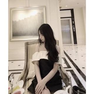 Đầm trễ vai nơ lưng trắng ⚜️