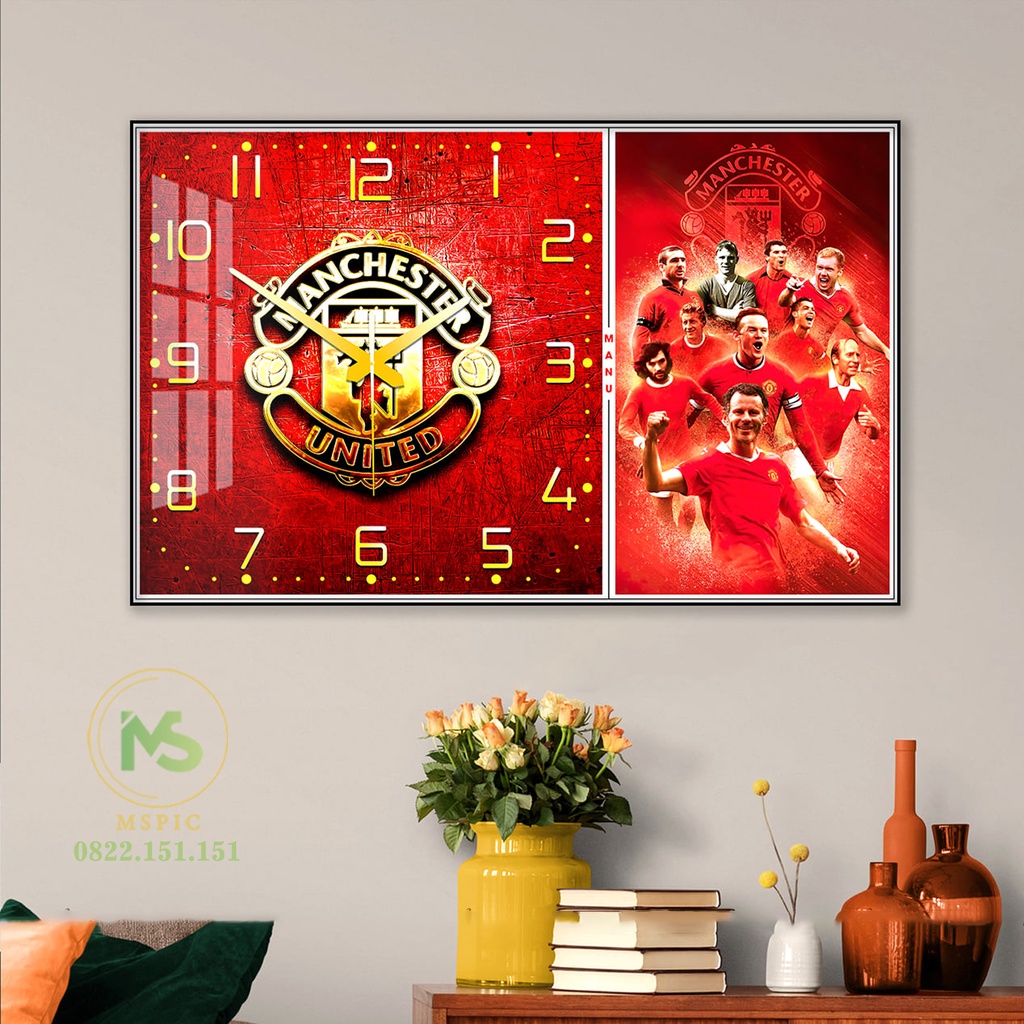 Siêu phẩm Tranh Đồng Hồ logo câu lạc bộ BÓNG ĐÁ siêu chất. Mẫu HOT nhất hiện nay