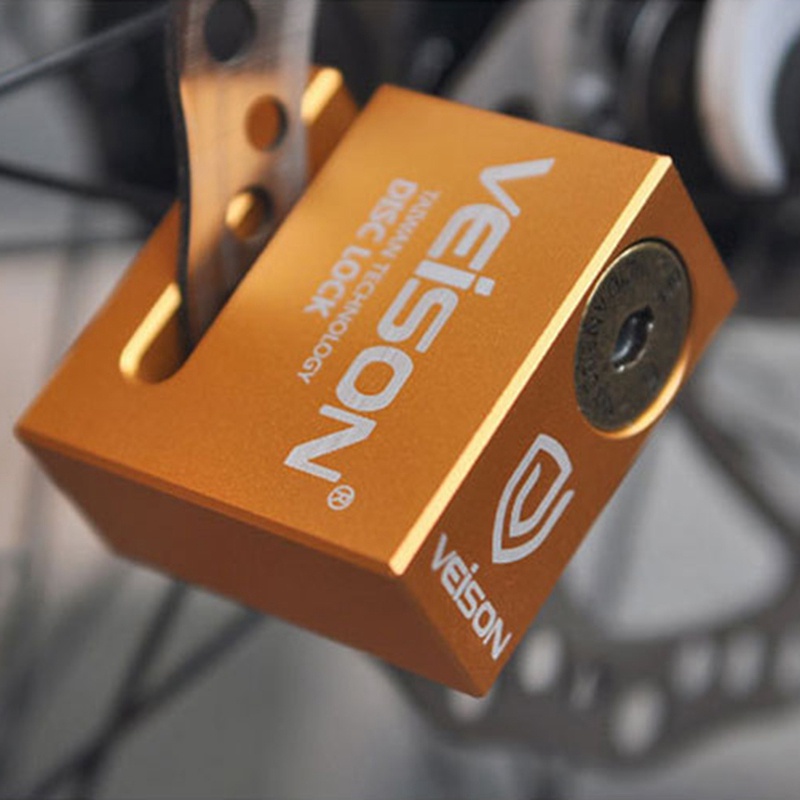 Bộ Khóa Đĩa Phanh Xe Đạp / Xe Máy Veison 6Mm Màu Vàng Chống Trộm Không Thấm Nước