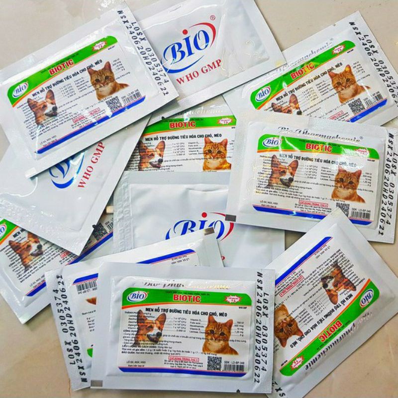 Men tiêu hóa hỗ trợ đường ruột cho Chó Mèo BIOTIC - Gói 5g