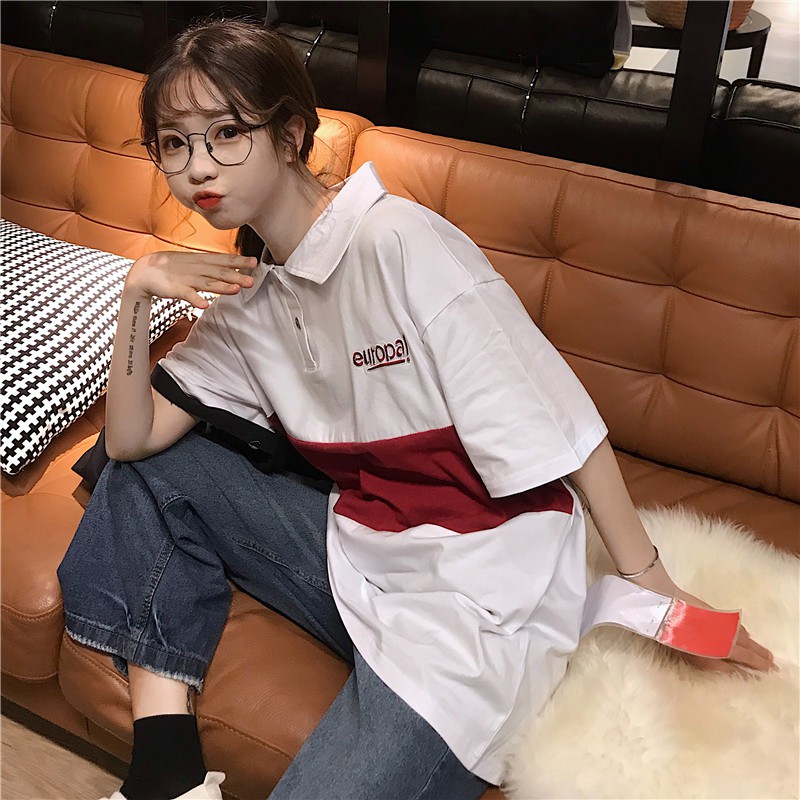 Áo polo tay lỡ unisex NEWROPA phong cách ulzzang Hàn Quốc Hồng Kông - PL02 | BigBuy360 - bigbuy360.vn