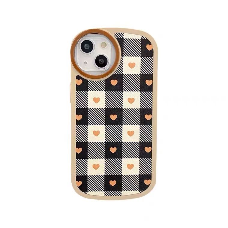 Ốp Điện Thoại Silicon In Họa Tiết Lưới Trái Tim Gza1 Cho IPhone X Xs Max Xr 7 8 Plus 12 13 11 Pro Max
