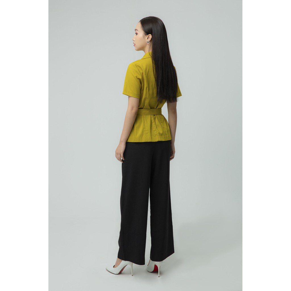 [Mã WABRIVY33 giảm 10% tối đa 50k đơn từ 250K] Áo cổ 2 ve kèm đai nữ IVY moda MS 61M5256
