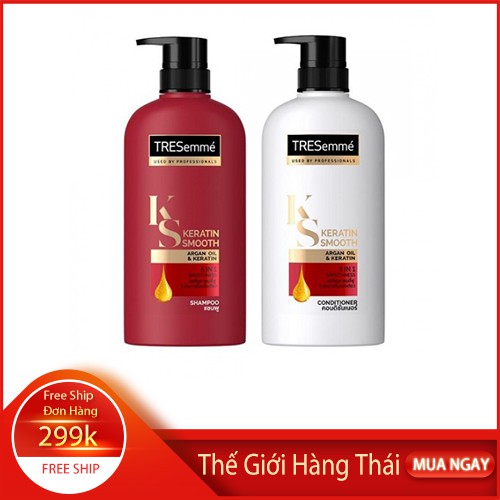 Combo bộ đôi dầu gội xả Tresemme 5 in 1 thái lan x 1 cặp - Chuẩn hàng thái lan