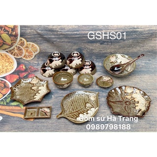 Các món bát đĩa lẻ tách set gốm sứ Bát Tràng cao cấp GSHS01