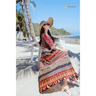 Đầm maxi đi biển