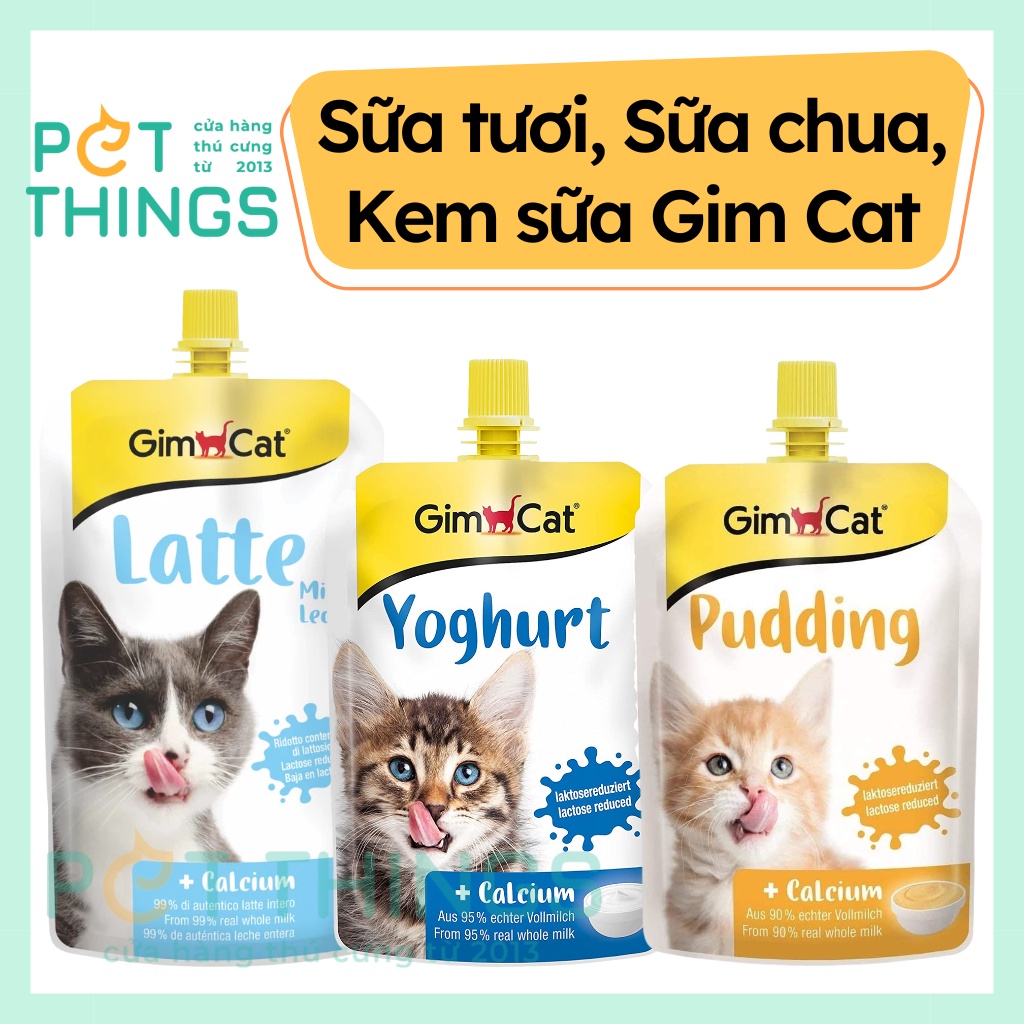 Sữa tươi / Sữa chua / Pudding Gim Cat cho mèo