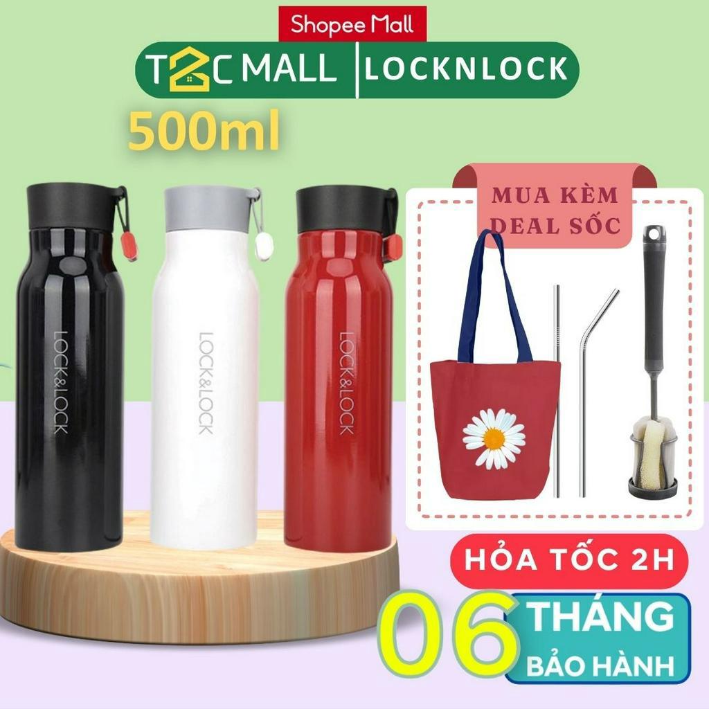 Bình Giữ Nhiệt LocknLock , chất liệu Thép Không Gỉ 500ML Name Tumbler LHC4125 Đáy Chống Trượt - T2Cmall