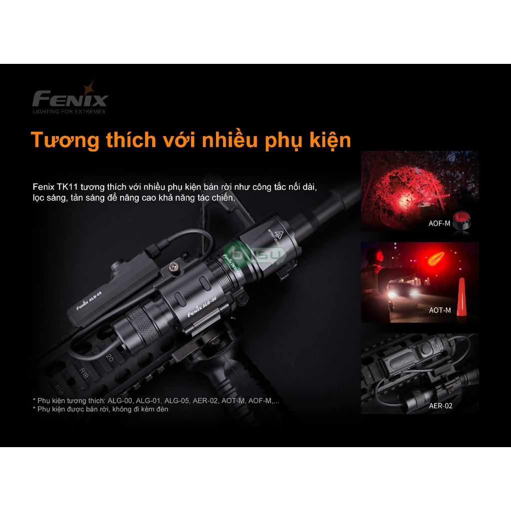 CHÍNH HÃNG PHÂN PHỐI - Đèn pin Fenix - TK11 Tactical - 1600 Lumens