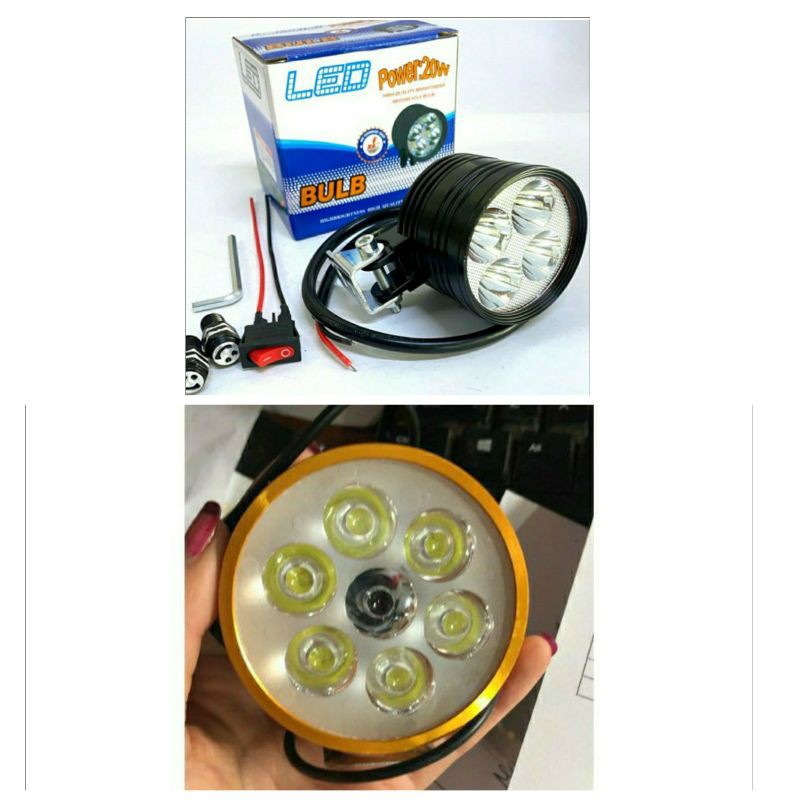 ĐÈN LED PHA TRỢ SÁNG XE MÁY, XE ĐẠP ĐIỆN