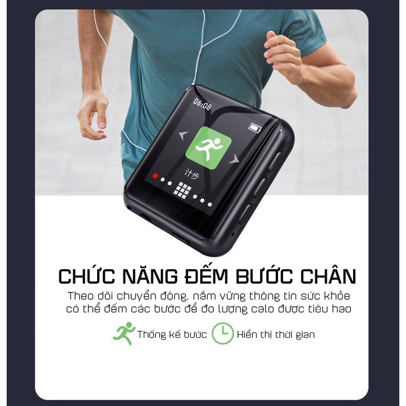 Máy Nghe Nhạc MP3 Bluetooth Ruizu M4 Bộ Nhớ Trong 16GB - Hàng Chính Hãng