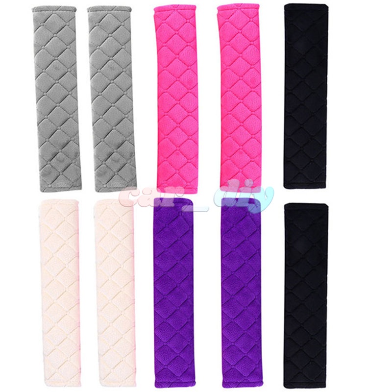 Bộ 2 Vỏ Bọc Dây Đai An Toàn Xe Hơi / Xe Tải / Máy Bay SUV Vải Nhung Mềm Dày Dặn