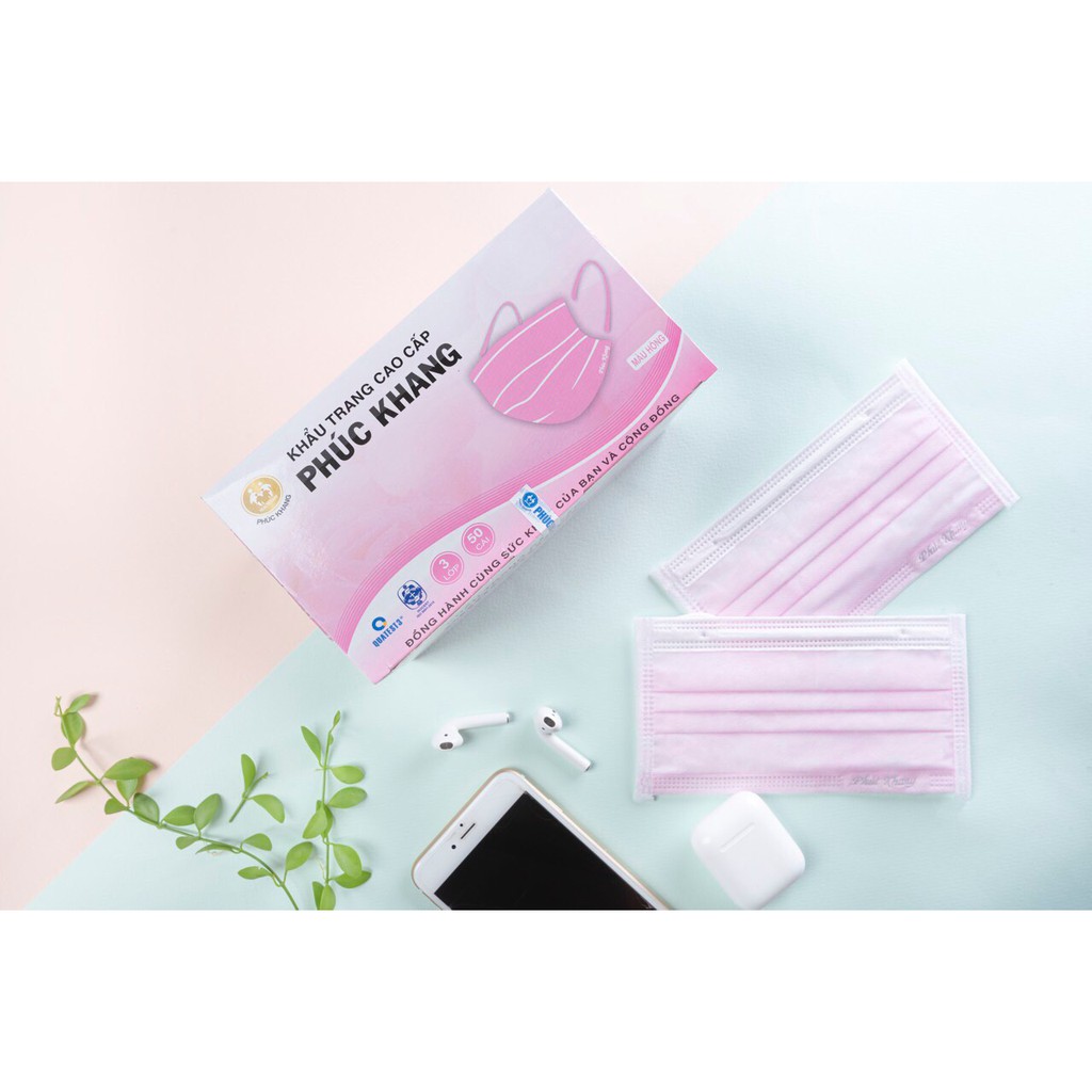 KHẨU TRANG Y TẾ PHÚC KHANG CAO CẤP ( MÀU XÁM, MÀU XANH) | BigBuy360 - bigbuy360.vn