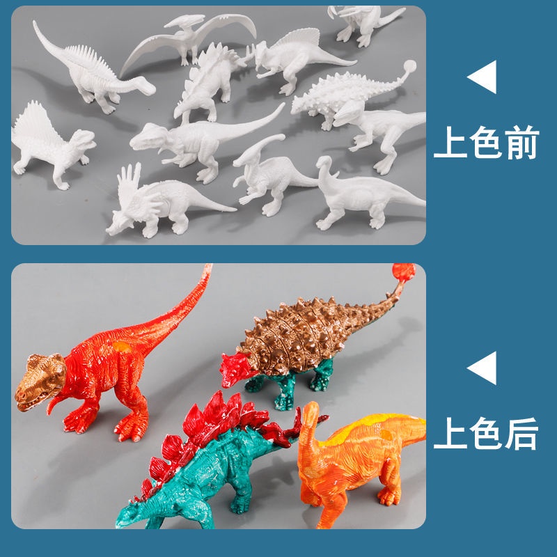 Mô Hình Khủng Long Embryo Trắng Tự Tô Màu Sáng Tạo Chống Sốc DIY Cho Bé Trai Bé Gái