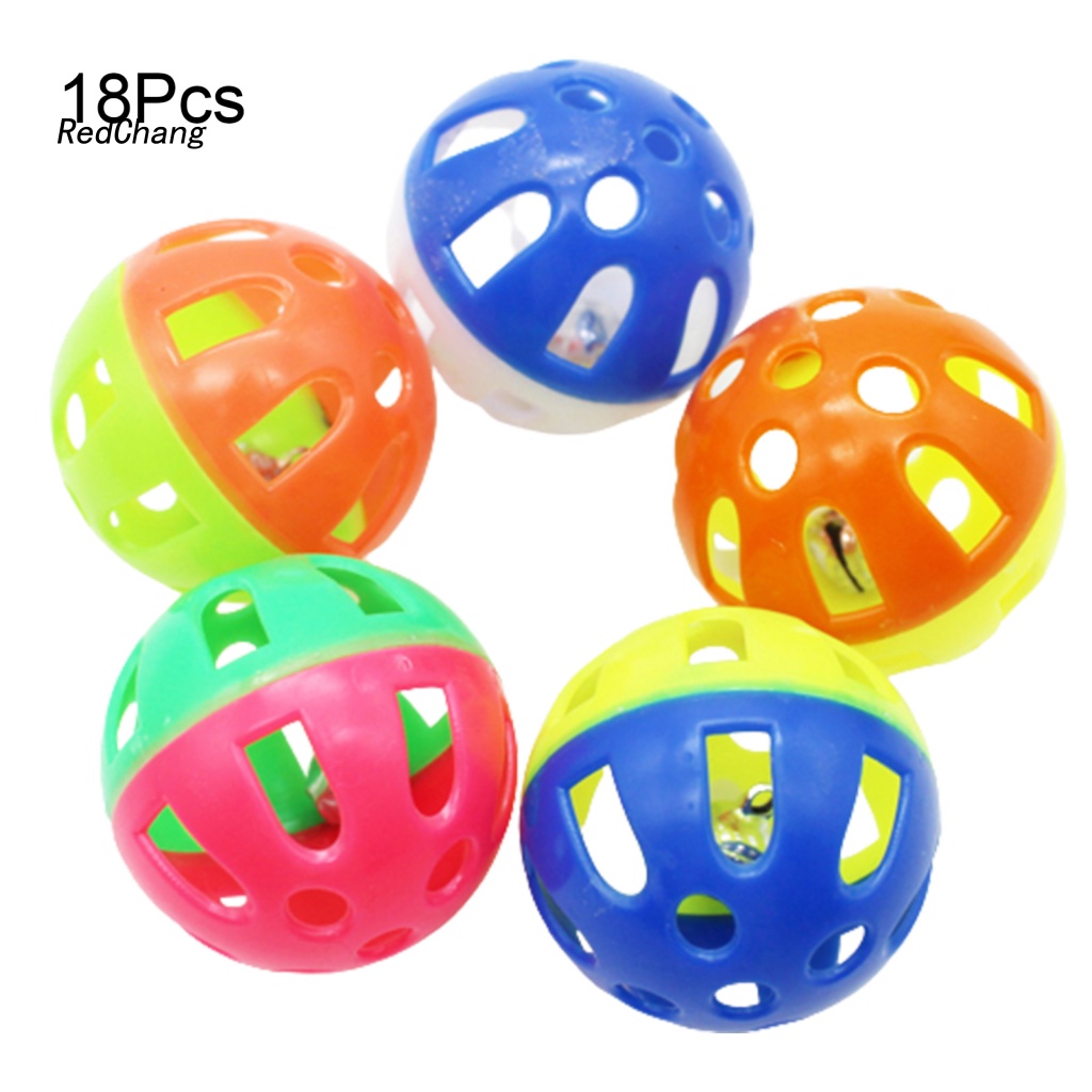 Set 18 Quả Bóng Đồ Chơi Có Chuông Kêu Vui Nhộn Dành Cho Mèo Cưng