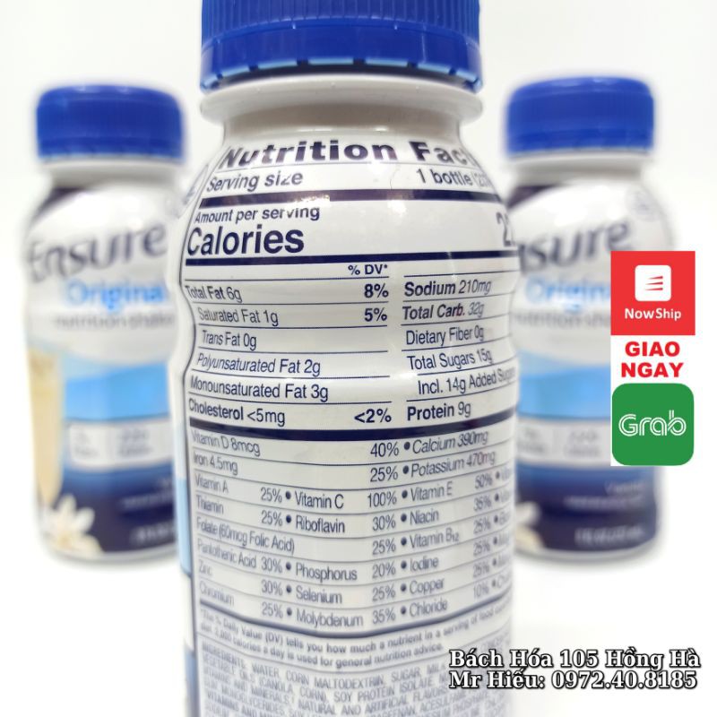 [T2/2022] Sữa nước Ensure Mỹ 237ml