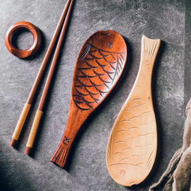 MUỖNG XỚI CƠM GỖ HÌNH CÁ THÂN THIỆN MÔI TRƯỜNG