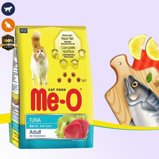 Thức Ăn Cho Mèo Trưởng Thành MeO Cá Ngừ, Cá Thu, Cá Biển 350 gr