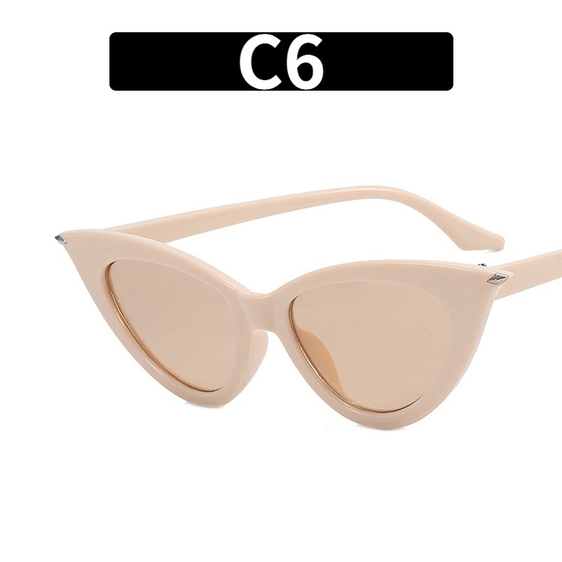 Kính Mát Mắt Mèo Gọng Nhỏ Thời Trang Phương Tây Cho Nữ