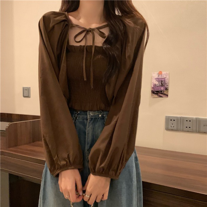 SET THU ÁO 2S + KHOÁC CARDIGAN CROPTOP HOT ITEMS HOT GIRL - KÈM ẢNH THẬT CUỐI