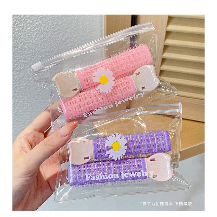 Set 2 Kẹp Tóc Mái Giả Uốn Xoăn Thời Trang Cho Nữ