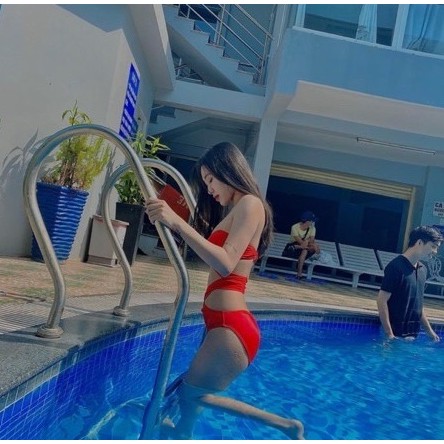 Bikini 2 Mảnh Phối Khoen Cột Dây Đủ Màu, Đồ Bơi Đi Biển Cúp Ngực Gợi Cảm [Ảnh Chụp Thật] - OS080