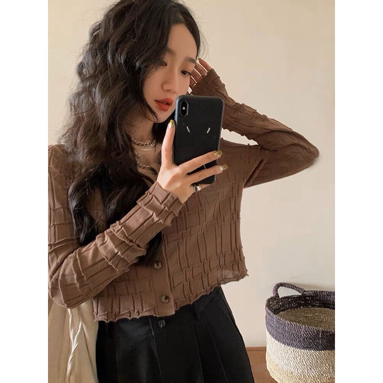 NZN Áo Khoác Cardigan Chống Nắng Phong Cách Retro Cho Nữ Có 3 Màu Sắc Chọn Lựa