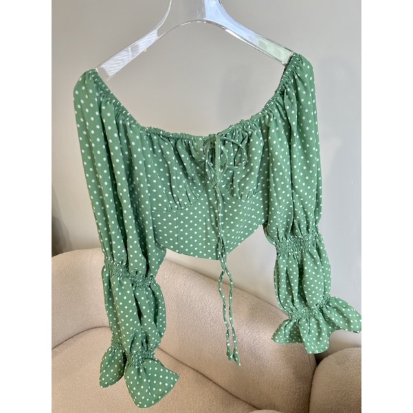 Summer polka dot croptop