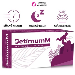 Lợi sữa Betimum SHOP MAMI MON viên uống trà ngũ cốc lợi sữa cỏ cà ri