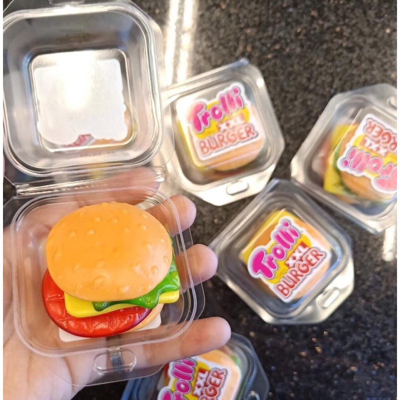 KẸO DẺO TROLLI BURGER SIZE ĐẠI XXL 50g và BURGER MINI 10g ĐỨC