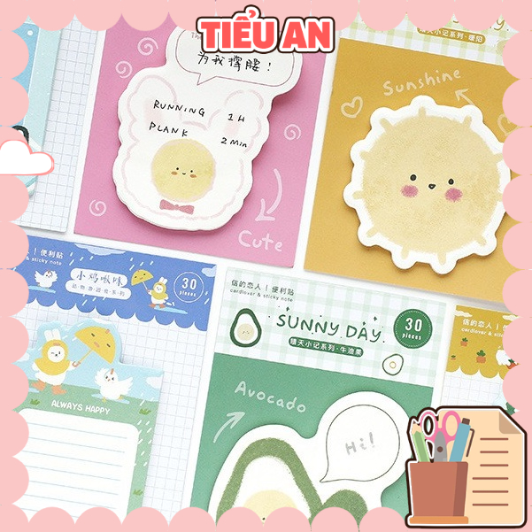 Giấy Note/ Giấy Ghi Chú Nhanh Hình Vui Nhộn (30 Trang)