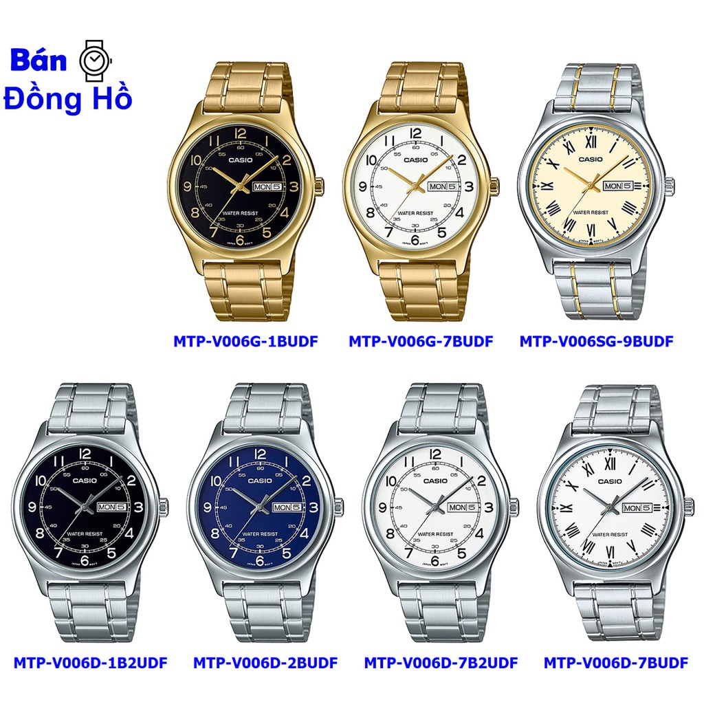 Đồng hồ nam Casio MTP-V006 MTP-V006D MTP-V006G MTP-V006SG bảo hành 1 năm chính hãng