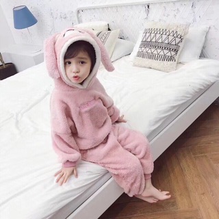 Set lông thỏ bé gái
